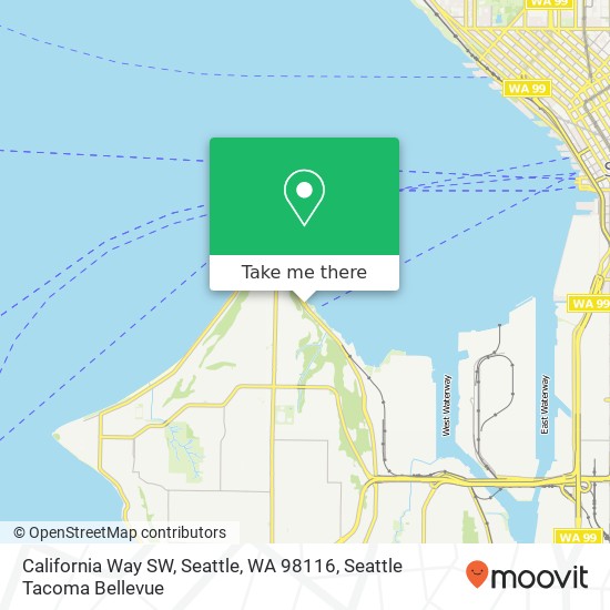 California Way SW, Seattle, WA 98116 map