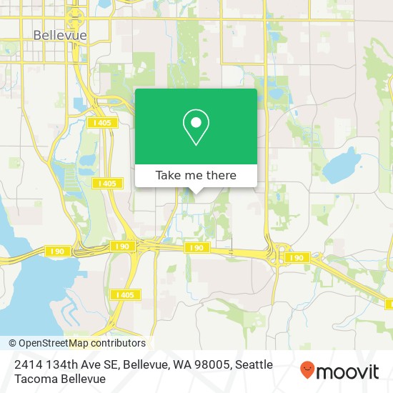 Mapa de 2414 134th Ave SE, Bellevue, WA 98005