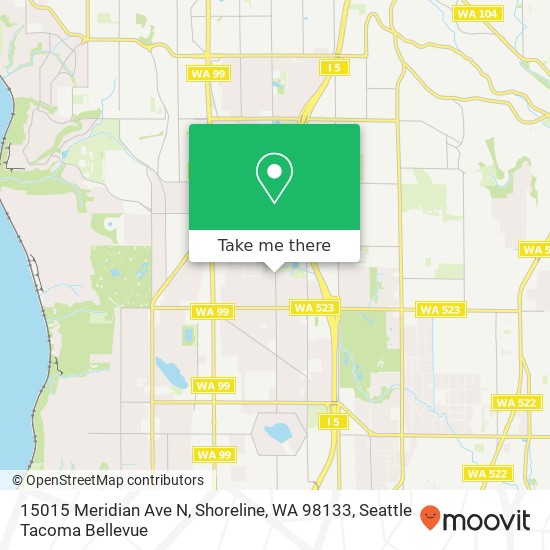 Mapa de 15015 Meridian Ave N, Shoreline, WA 98133