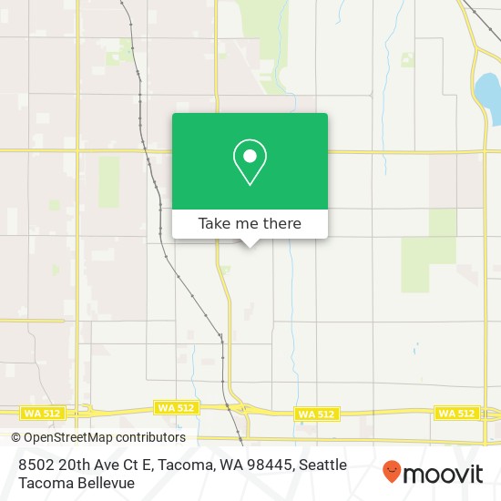 Mapa de 8502 20th Ave Ct E, Tacoma, WA 98445