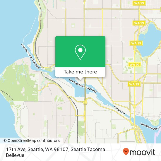 Mapa de 17th Ave, Seattle, WA 98107