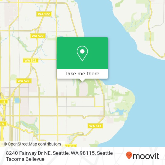 Mapa de 8240 Fairway Dr NE, Seattle, WA 98115