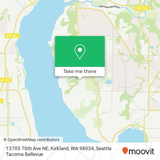 Mapa de 13703 70th Ave NE, Kirkland, WA 98034