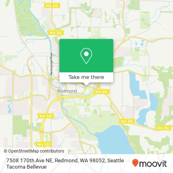 Mapa de 7508 170th Ave NE, Redmond, WA 98052