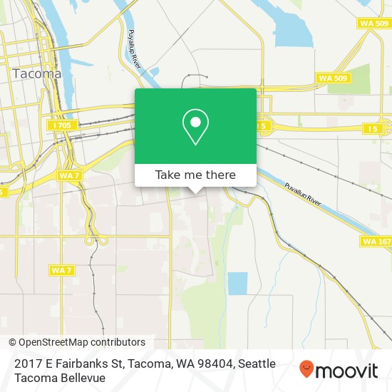 Mapa de 2017 E Fairbanks St, Tacoma, WA 98404