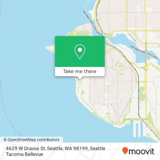 Mapa de 4629 W Dravus St, Seattle, WA 98199