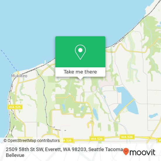 Mapa de 2509 58th St SW, Everett, WA 98203