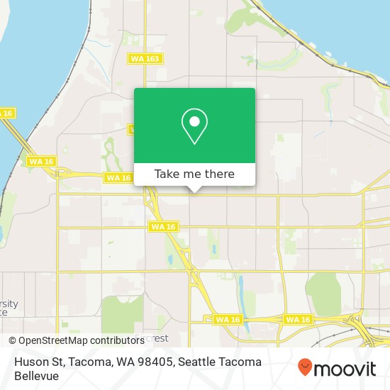 Mapa de Huson St, Tacoma, WA 98405