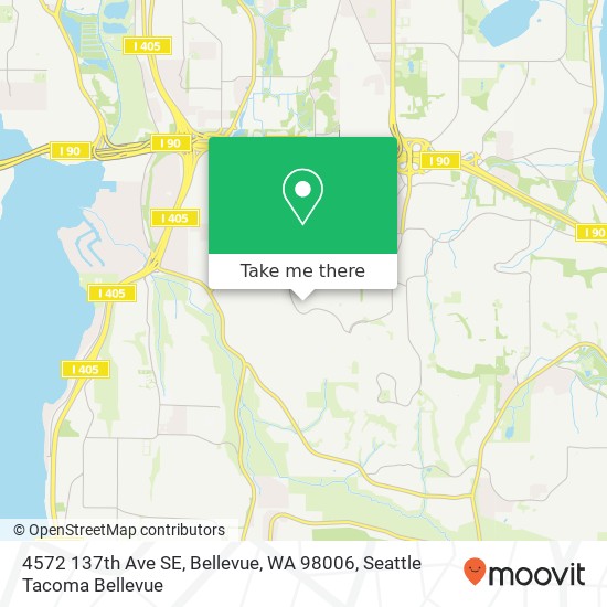 Mapa de 4572 137th Ave SE, Bellevue, WA 98006