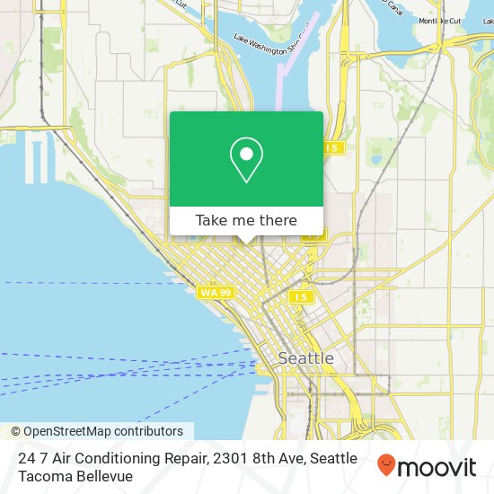 Mapa de 24 7 Air Conditioning Repair, 2301 8th Ave