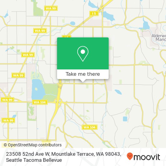 Mapa de 23508 52nd Ave W, Mountlake Terrace, WA 98043