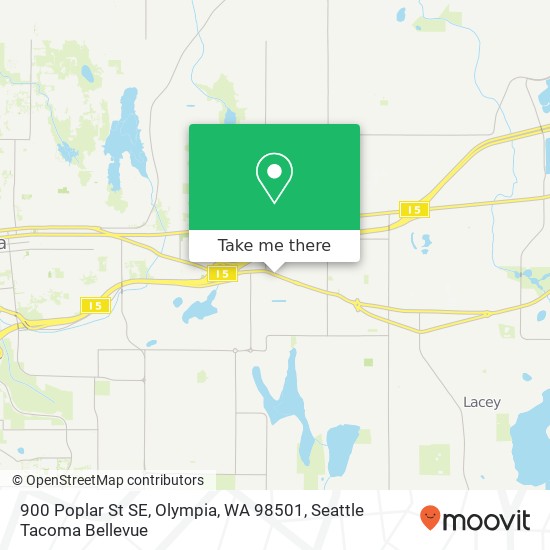 Mapa de 900 Poplar St SE, Olympia, WA 98501