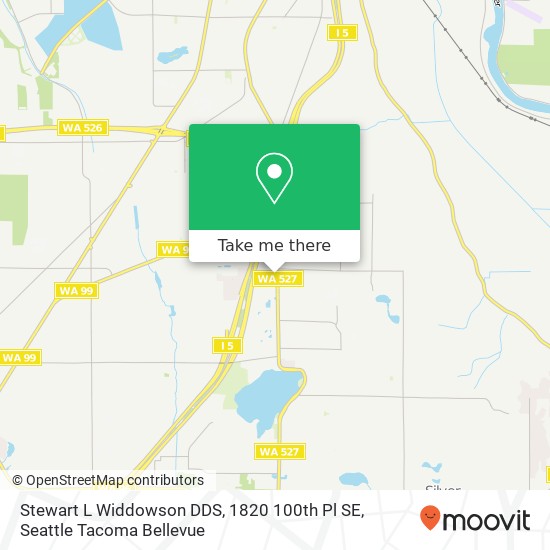 Mapa de Stewart L Widdowson DDS, 1820 100th Pl SE