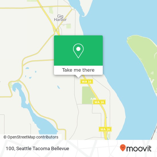 Mapa de 100, 4793 Point Fosdick Dr NW #100, Gig Harbor, WA 98335, USA