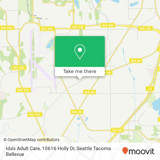 Mapa de Ida's Adult Care, 10616 Holly Dr