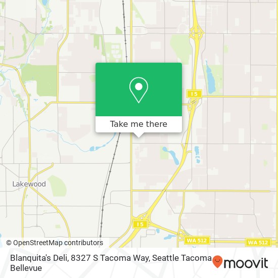 Mapa de Blanquita's Deli, 8327 S Tacoma Way