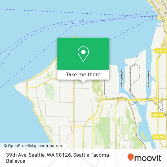 Mapa de 39th Ave, Seattle, WA 98126