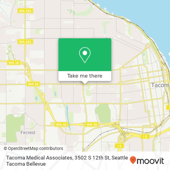 Mapa de Tacoma Medical Associates, 3502 S 12th St