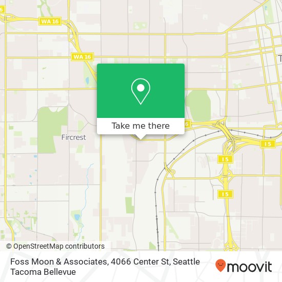 Mapa de Foss Moon & Associates, 4066 Center St