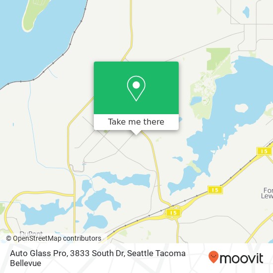 Mapa de Auto Glass Pro, 3833 South Dr