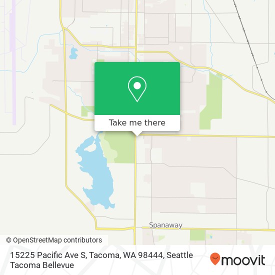Mapa de 15225 Pacific Ave S, Tacoma, WA 98444