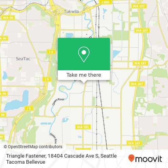 Mapa de Triangle Fastener, 18404 Cascade Ave S