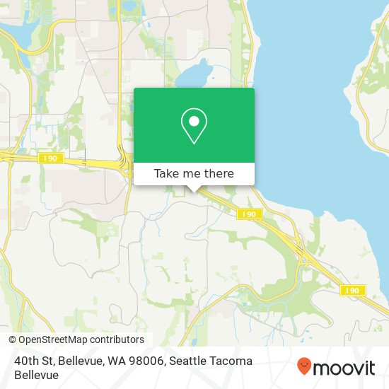 Mapa de 40th St, Bellevue, WA 98006