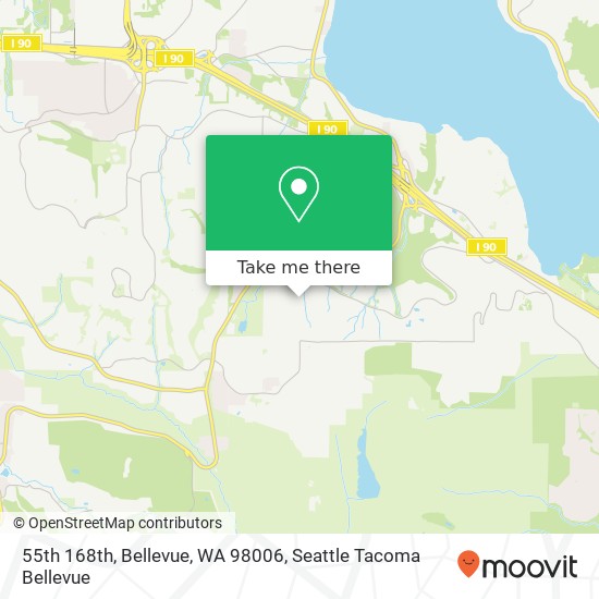 Mapa de 55th 168th, Bellevue, WA 98006