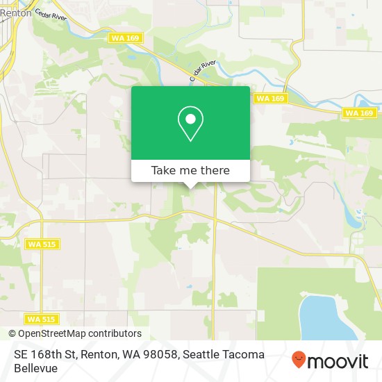 Mapa de SE 168th St, Renton, WA 98058