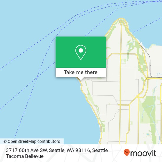 Mapa de 3717 60th Ave SW, Seattle, WA 98116