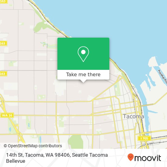 Mapa de 14th St, Tacoma, WA 98406