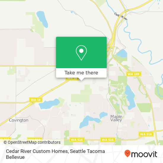 Cedar River Custom Homes map