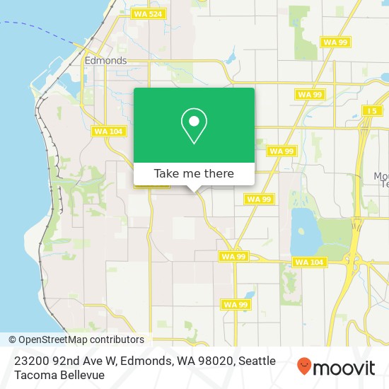 Mapa de 23200 92nd Ave W, Edmonds, WA 98020