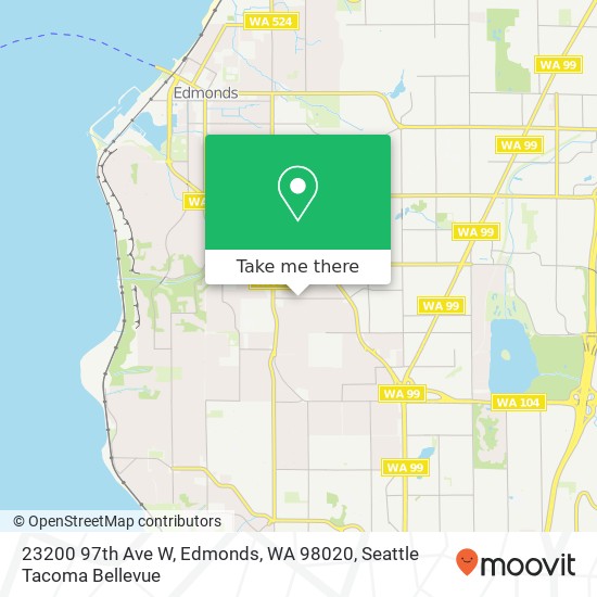 Mapa de 23200 97th Ave W, Edmonds, WA 98020