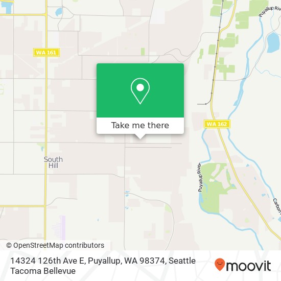 Mapa de 14324 126th Ave E, Puyallup, WA 98374