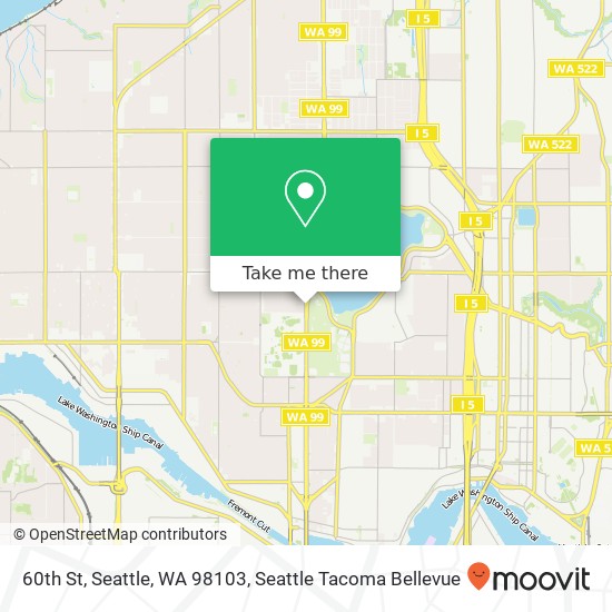 Mapa de 60th St, Seattle, WA 98103