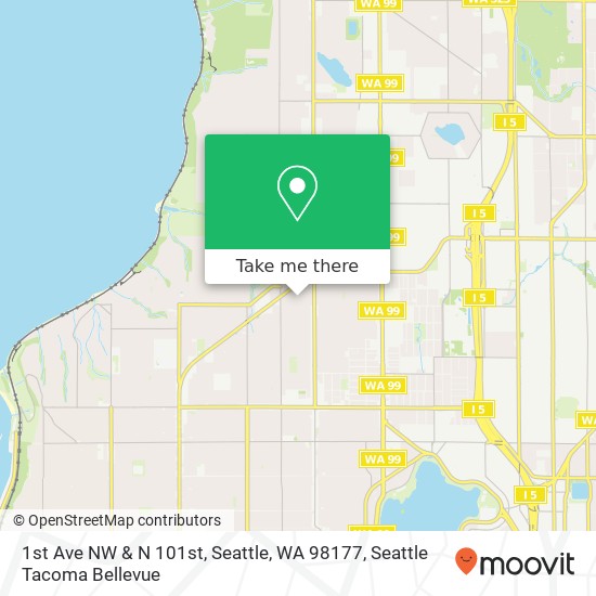 1st Ave NW & N 101st, Seattle, WA 98177 map