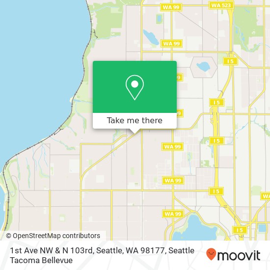 Mapa de 1st Ave NW & N 103rd, Seattle, WA 98177