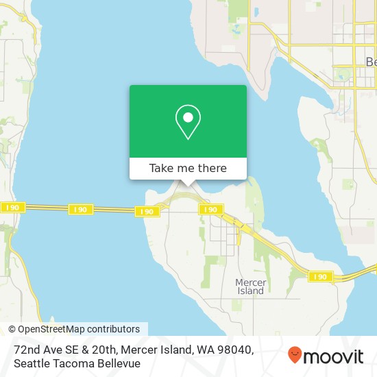 Mapa de 72nd Ave SE & 20th, Mercer Island, WA 98040