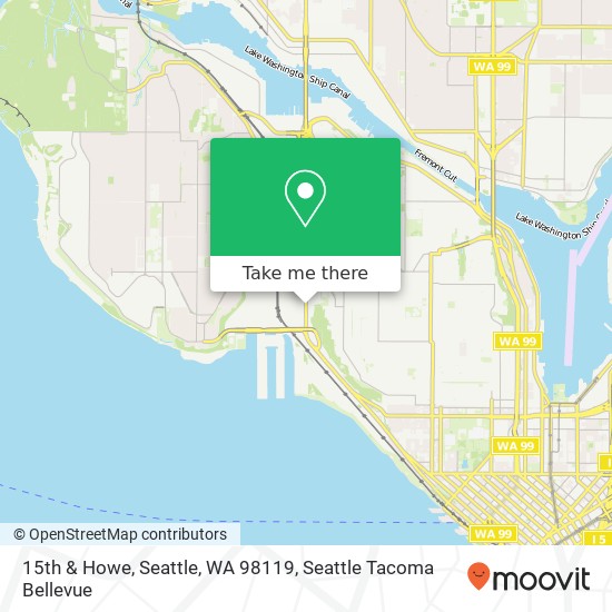 Mapa de 15th & Howe, Seattle, WA 98119