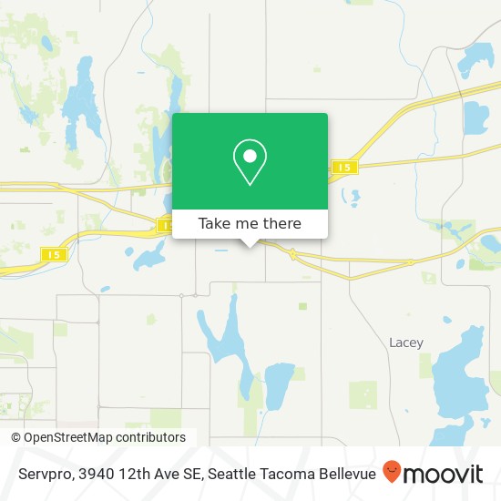 Mapa de Servpro, 3940 12th Ave SE