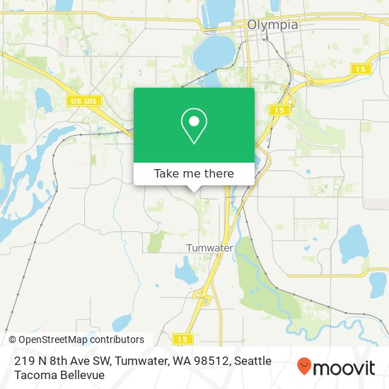 Mapa de 219 N 8th Ave SW, Tumwater, WA 98512