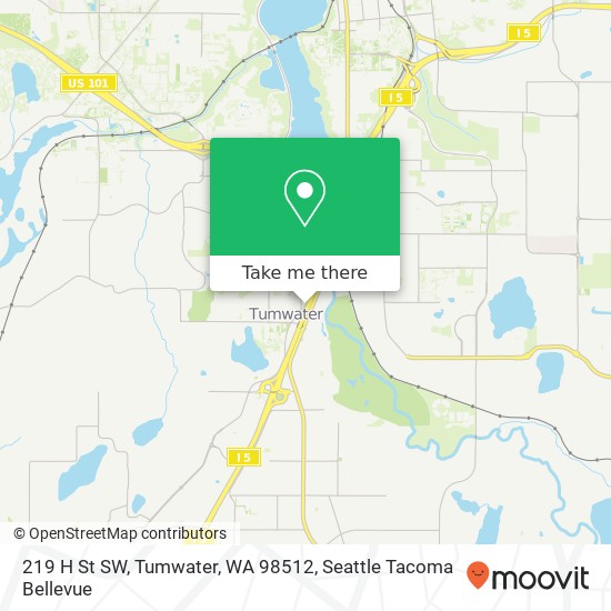 Mapa de 219 H St SW, Tumwater, WA 98512