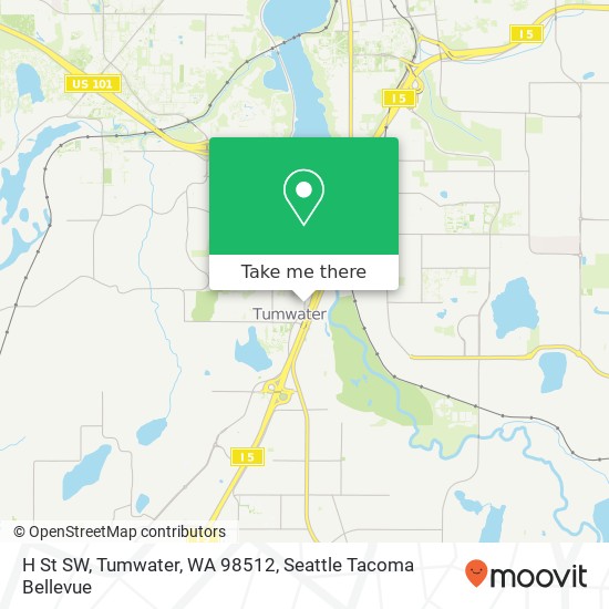 Mapa de H St SW, Tumwater, WA 98512