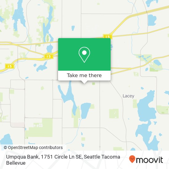 Mapa de Umpqua Bank, 1751 Circle Ln SE