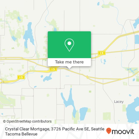 Mapa de Crystal Clear Mortgage, 3726 Pacific Ave SE