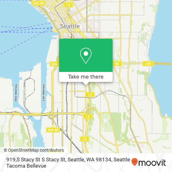 Mapa de 919,S Stacy St S Stacy St, Seattle, WA 98134