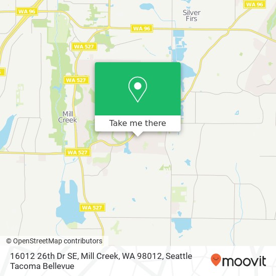 Mapa de 16012 26th Dr SE, Mill Creek, WA 98012