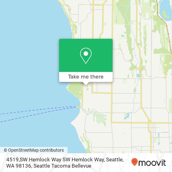 Mapa de 4519,SW Hemlock Way SW Hemlock Way, Seattle, WA 98136