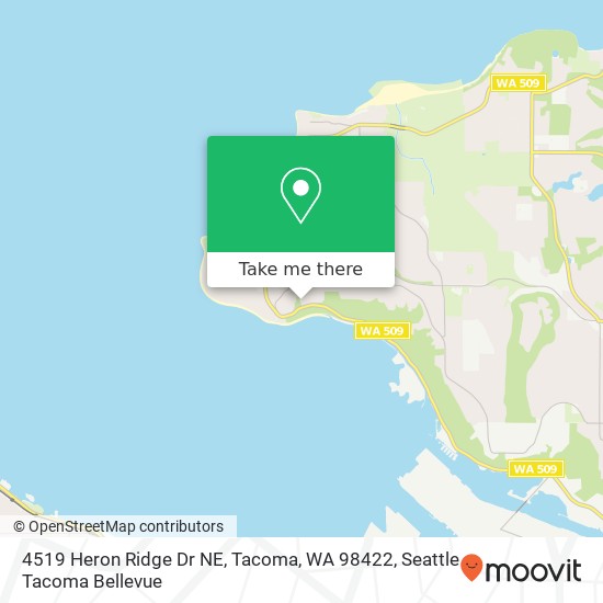 Mapa de 4519 Heron Ridge Dr NE, Tacoma, WA 98422